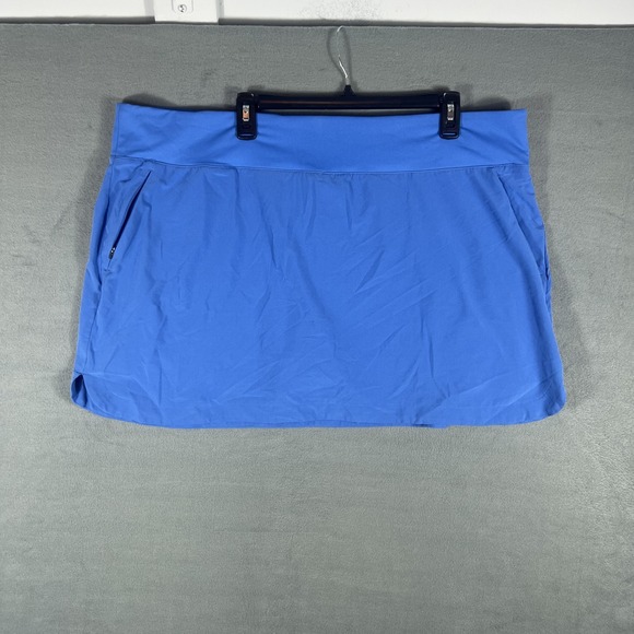 Eddie Bauer Pants - Eddie Bauer Women's 2XL Blue Activewear Skort Skirt Built-in Shorts Zipper